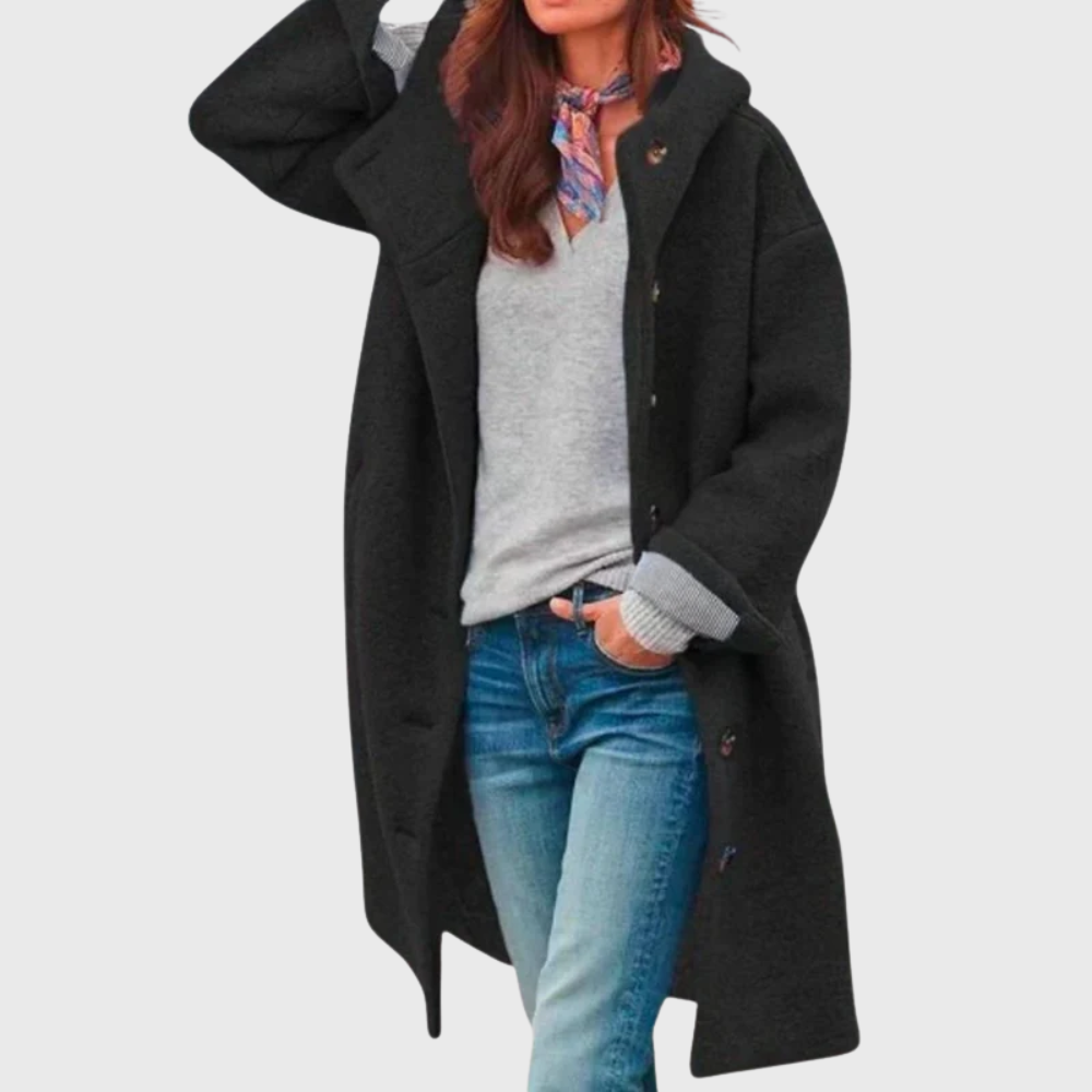 Women's Warm Classic Coat | Tailored Cut, Insulated Body, Deep Pockets and Secure Closure | Sizes S-3XL | 5 Colors