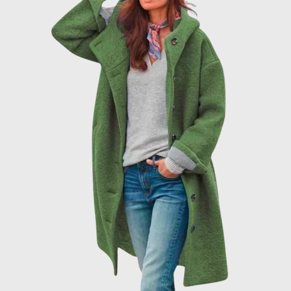 Women's Warm Classic Coat | Tailored Cut, Insulated Body, Deep Pockets and Secure Closure | Sizes S-3XL | 5 Colors