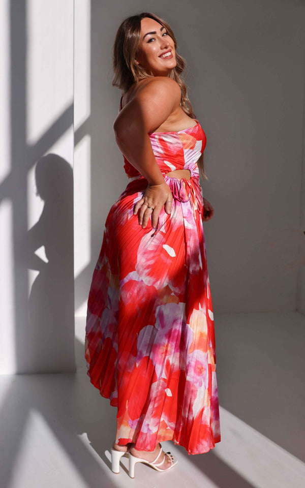 A-Line Summer Maxi Dress with Sleeveless Design