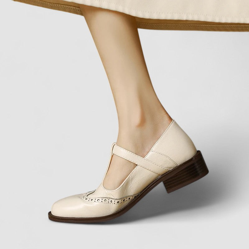 Women's Ballet Flats with Strap | Round Toe Shoes with a Padded Footbed and Flexible Sole | Size 6-10.5, 3 Colors