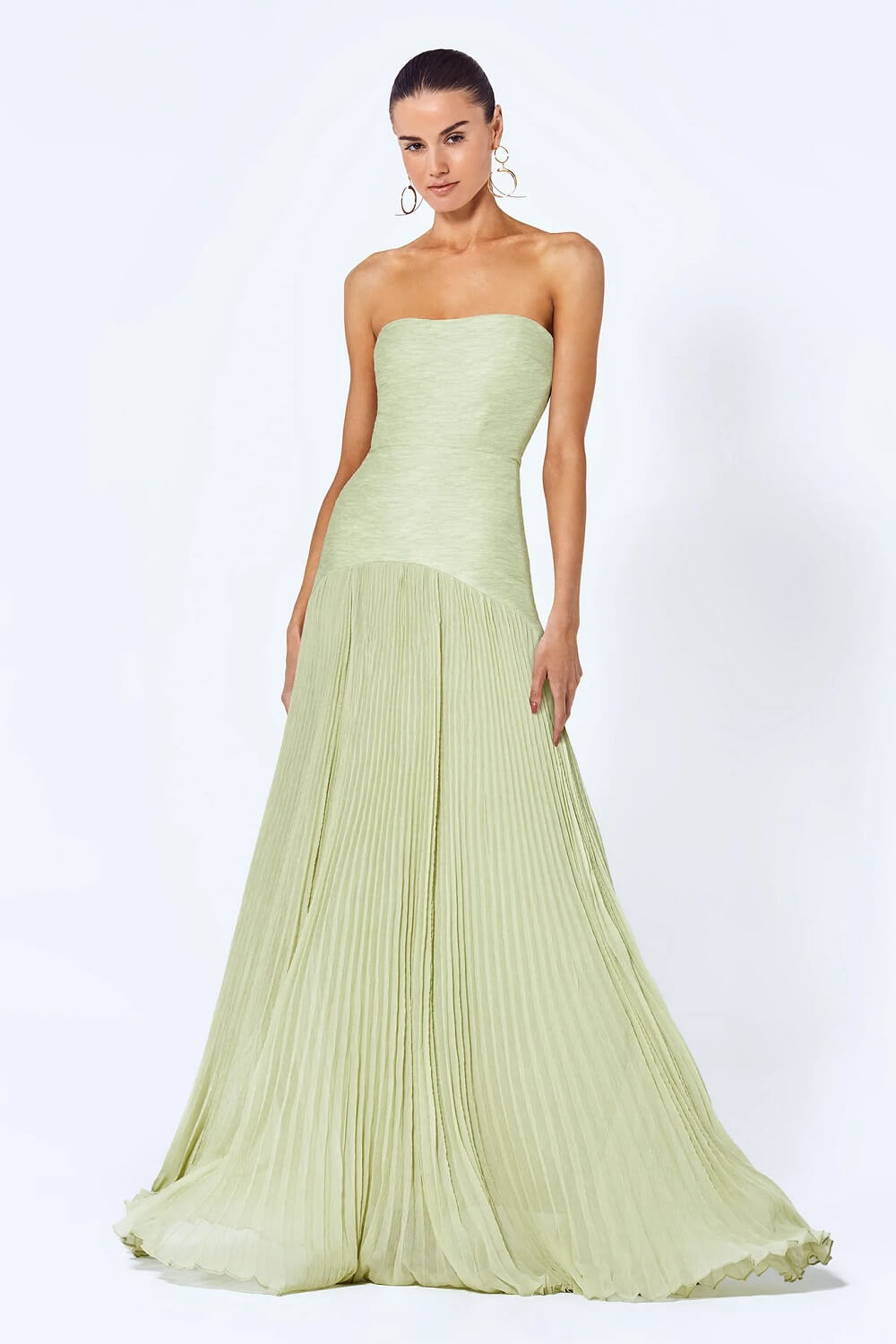 Maxi Dress with Drop Waist and Flowing Silhouette