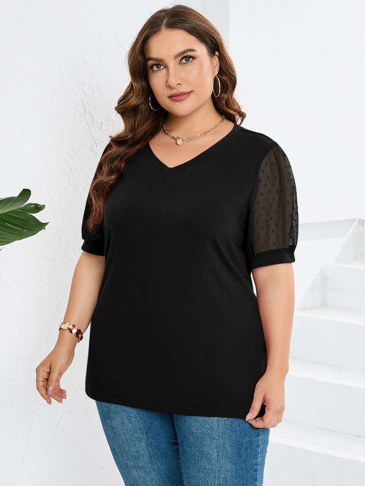 Women's V-Neck Top in a Lightweight Breathable Fabric | Relaxed Fit to Layer Under a Blazer | Size S-2XL, 8 Colors