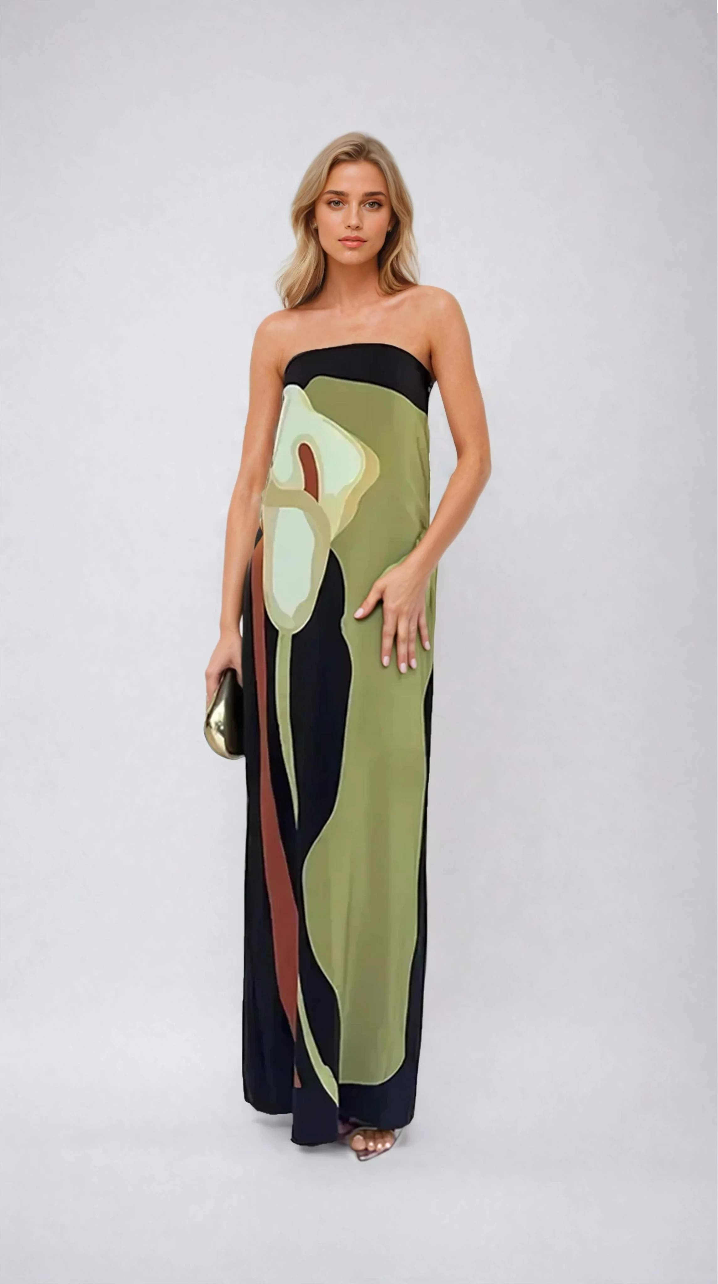 Colorful Summer Maxi Dress with Flowing Silhouette
