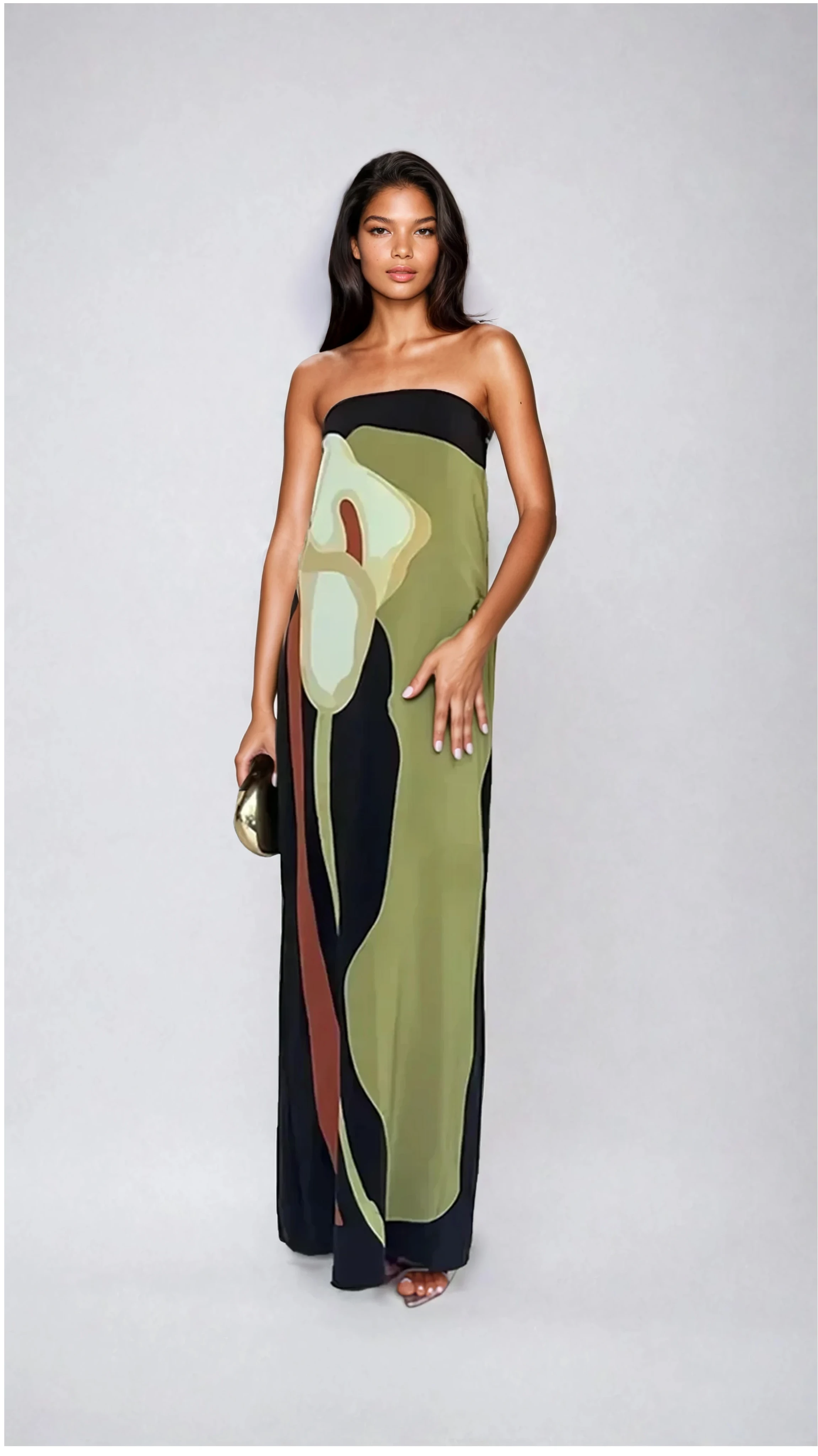 Colorful Summer Maxi Dress with Flowing Silhouette