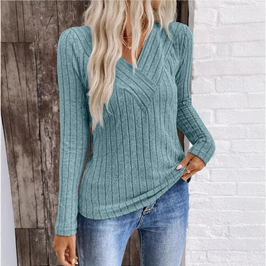 Women's Raised Stripe Knit Sweater | Lightweight Relaxed Pullover for Office Days and Dinners | Size S-2XL, 3 Colors