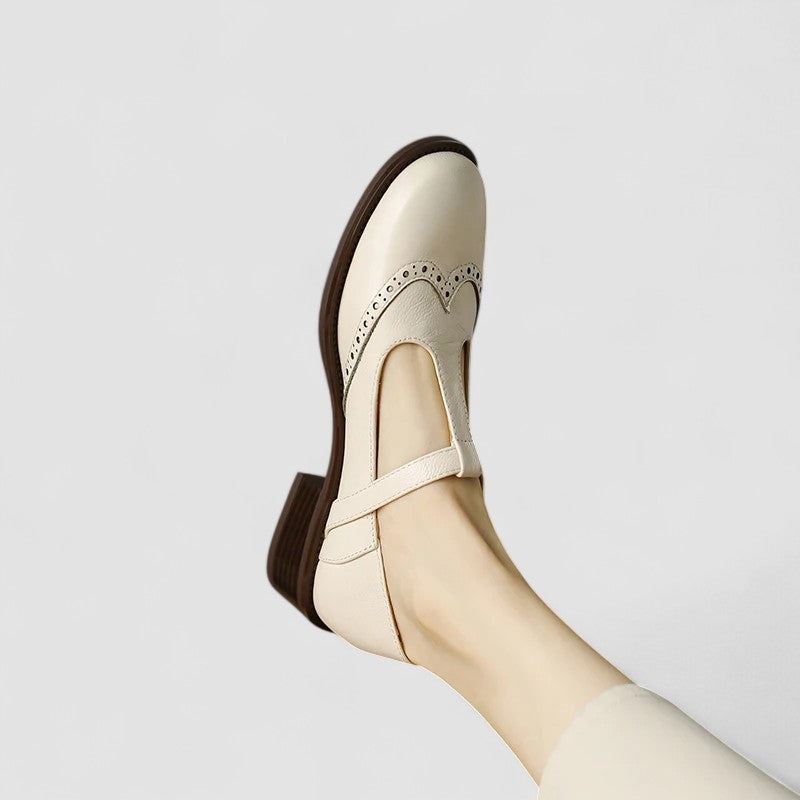 Women's Ballet Flats with Strap | Round Toe Shoes with a Padded Footbed and Flexible Sole | Size 6-10.5, 3 Colors