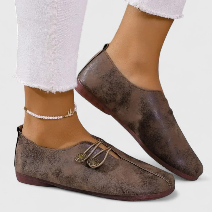 Women's Slip On Shoes with a Tapered Toe | Padded Insole and Soft Lining | Loafers for Women at the Desk | Size 6-9, 4 Colors