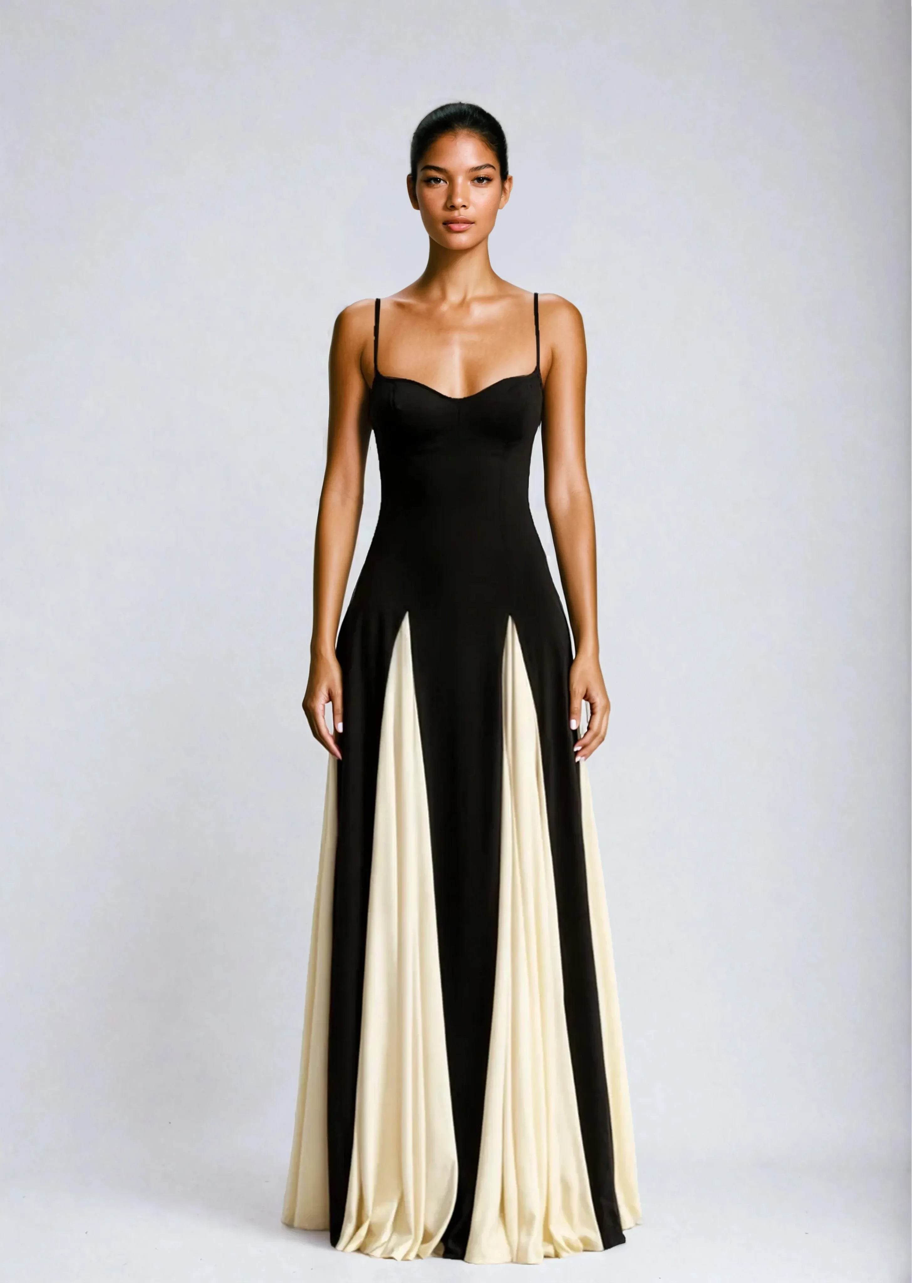 Elegant Maxi Dress with Draped Silhouette