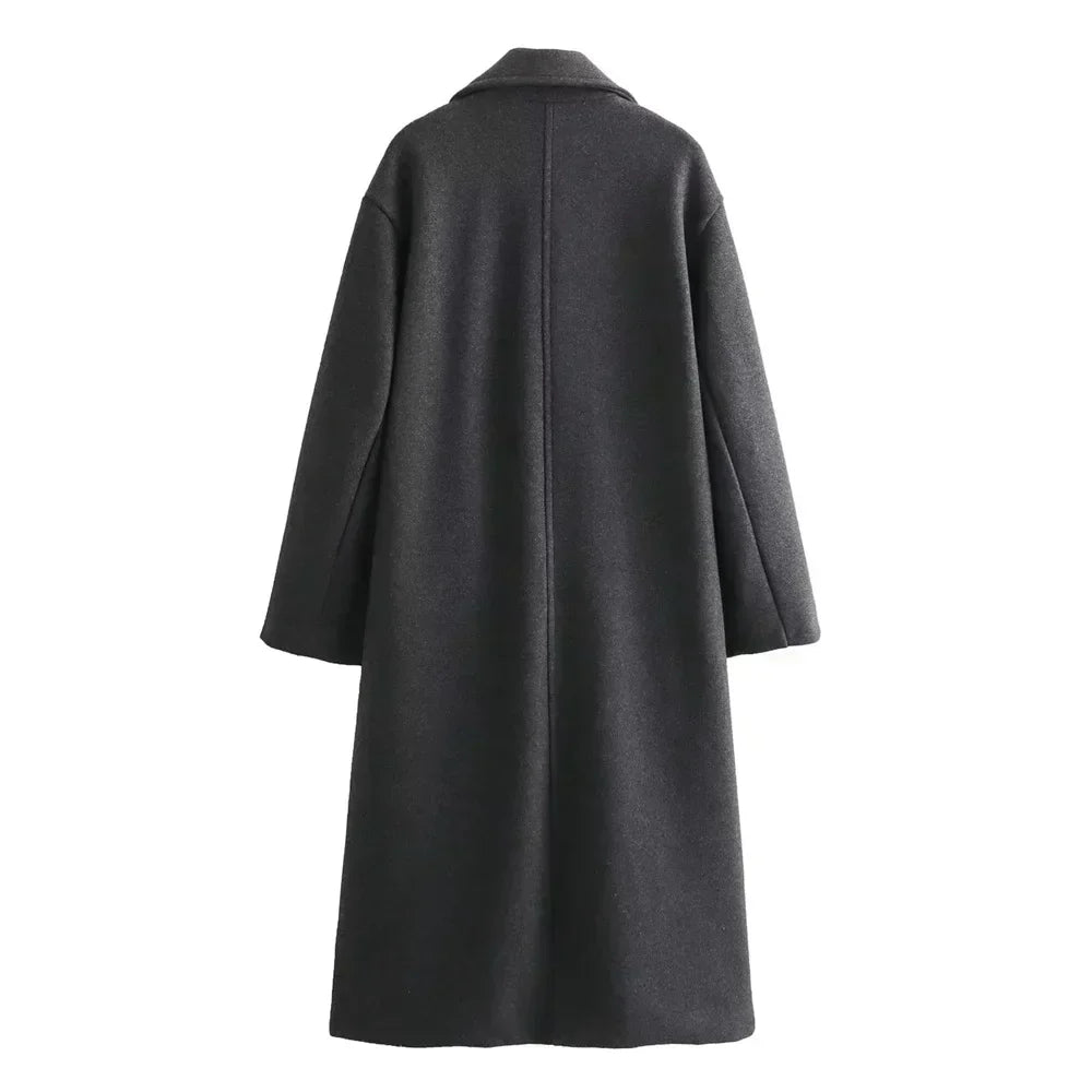 Women's Tailored Longline Coat | Classic Buttons, Refined Stitching, Room to Layer | Sizes S-2XL | 4 Colors