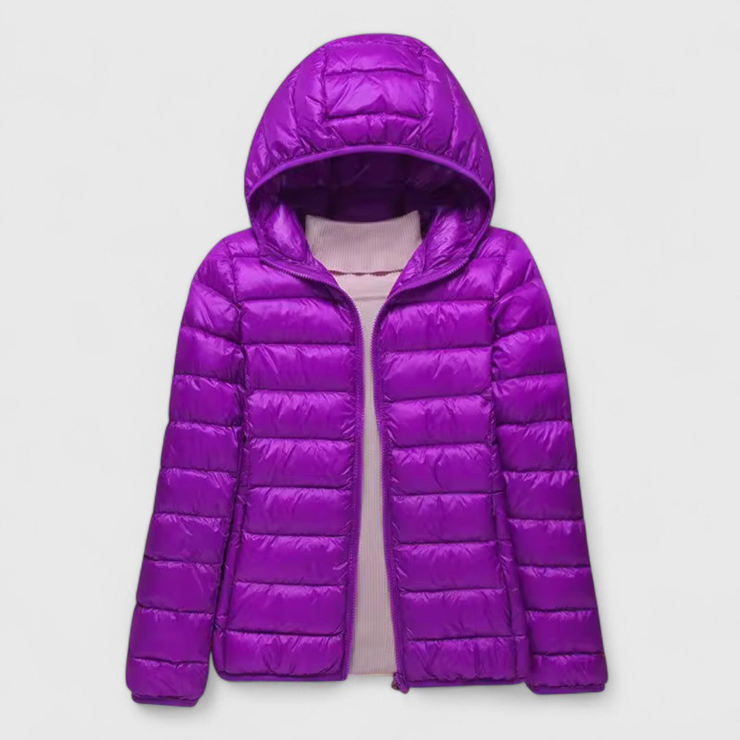 Women's Lightweight Quilted Puffer Jacket, Windproof and Waterproof | Warm Outerwear for Fall and Winter | Size S-3XL