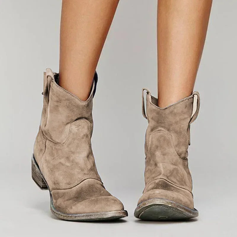 Women's Pull On Western Boots with Stable Heel | Cowgirl Style with Supportive Fit for Fall | Size 5-10.5, 5 Colors