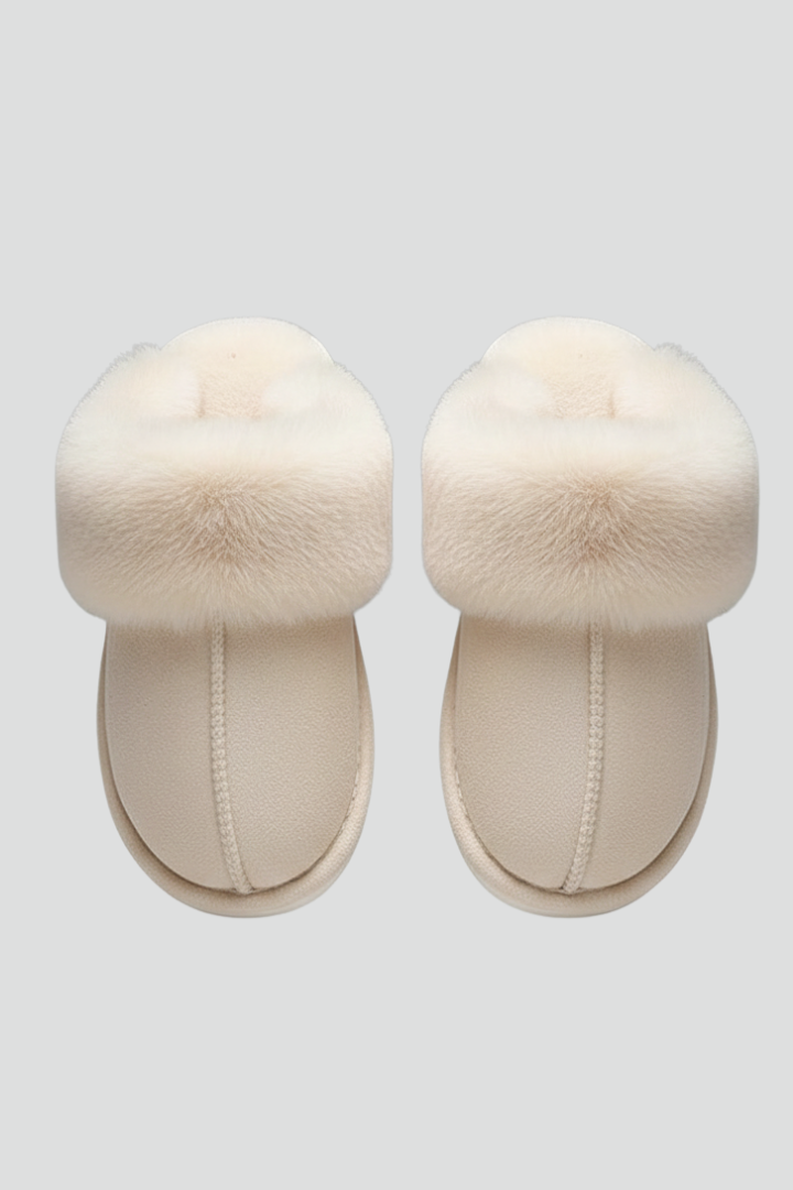 Women's Home Slippers with a Plush Lining | Rounded Closed Toe and a Flat Textured Outsole | 5 Colors