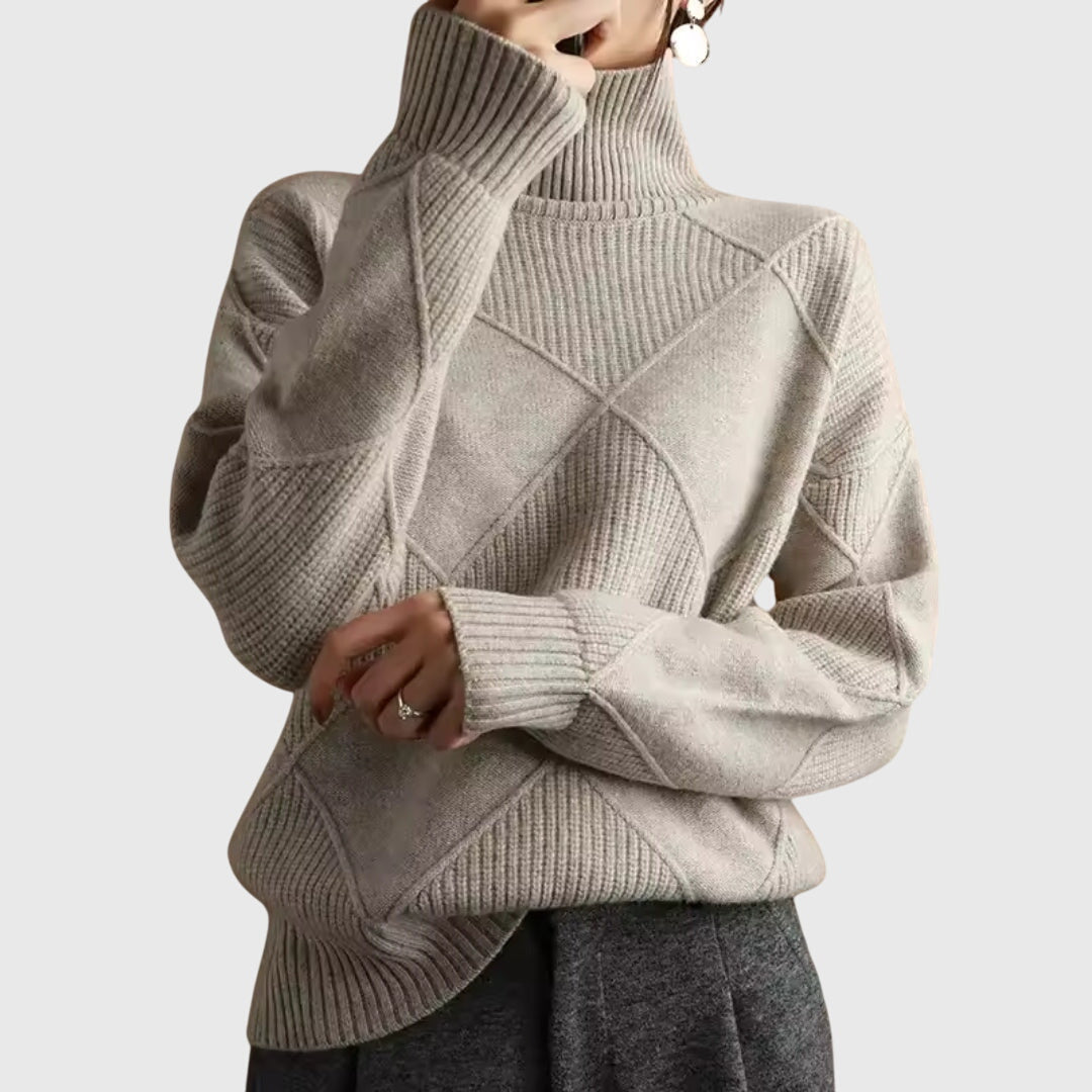 Women's Classic Turtleneck Knit Sweater | High Neck, Long Sleeves, Smooth Draping Knit | Sizes S-3XL | 9 Colors