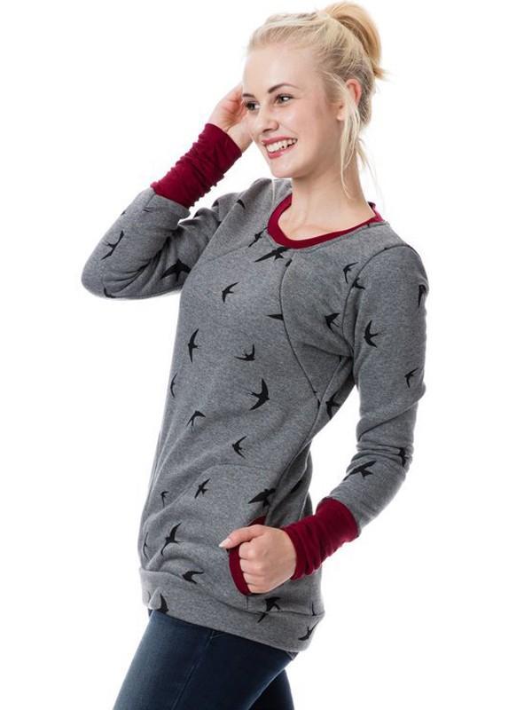 Women's Hoodie | Size S-XL | Grey, Yellow, Burgundy, Grey Polka Dot, Grey Floral Print, Dark Grey and 2 more