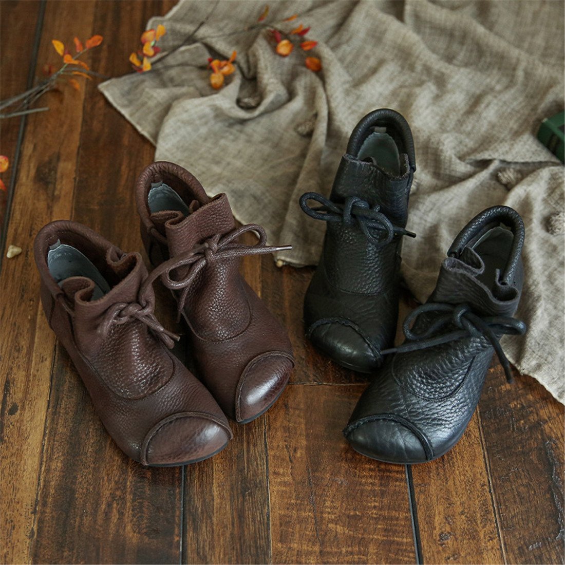 Women's Tall Boots with a Supportive Sole | Smooth Tapered Shaft, Soft Upper for Fall | Size 5-7.5, Black or Coffee