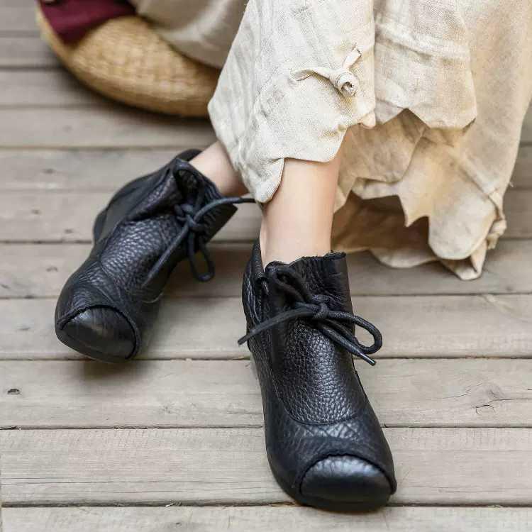 Women's Tall Boots with a Supportive Sole | Smooth Tapered Shaft, Soft Upper for Fall | Size 5-7.5, Black or Coffee