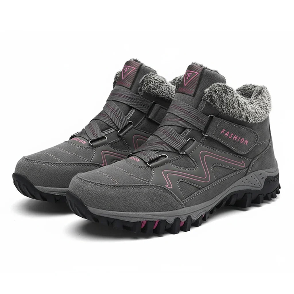 Women's Waterproof Boots with Lugged Outsole | Reinforced Toe Cap and Warm Lining | Sizes 5.5-11, 3 Colors