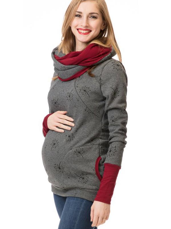 Women's Hoodie | Size S-XL | Grey, Yellow, Burgundy, Grey Polka Dot, Grey Floral Print, Dark Grey and 2 more
