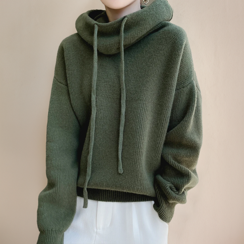 Women's Turtleneck Sweater | Size S-3XL | Green, Grey, Brown, Blue