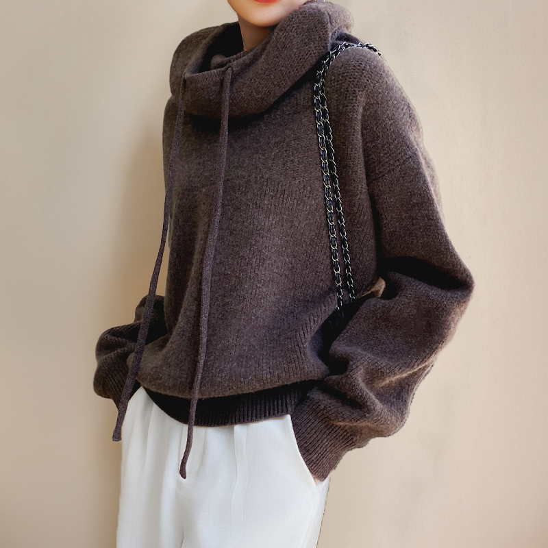 Women's Turtleneck Sweater | Size S-3XL | Green, Grey, Brown, Blue