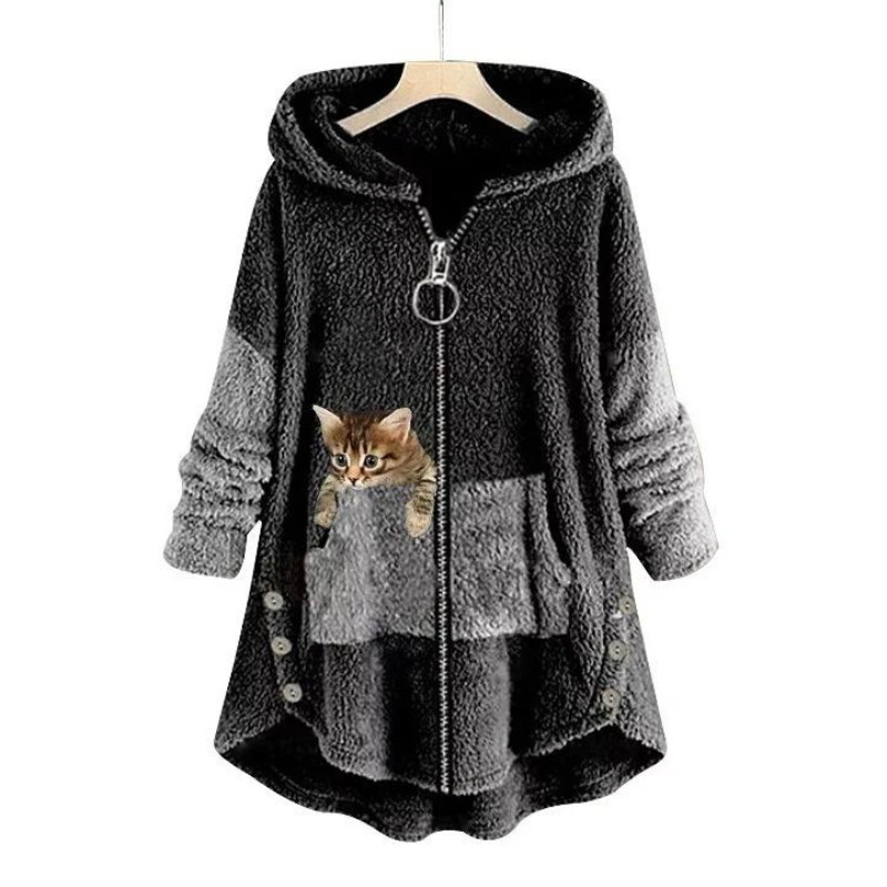 Women's Ultra Soft Plush Hoodie with Relaxed Fit | Warm Winter Sweatshirt for Shopping Days and Cozy Evenings | Size S-5XL