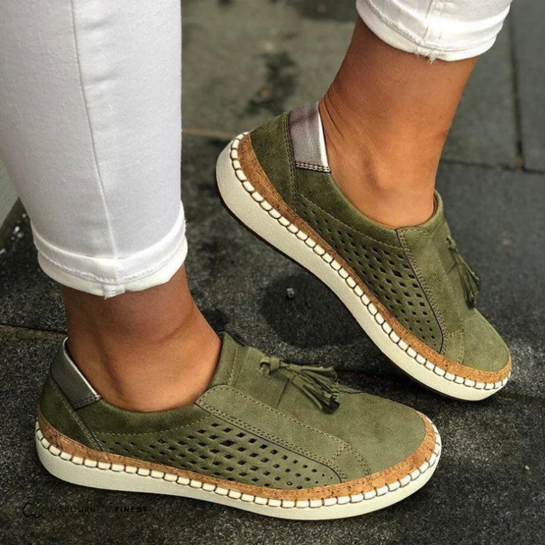 Women's Slip On Sneakers with a Memory Foam Footbed | Ergonomic Sole and a Breathable Upper for Full Days | Size 5.5-9, 4 Colors