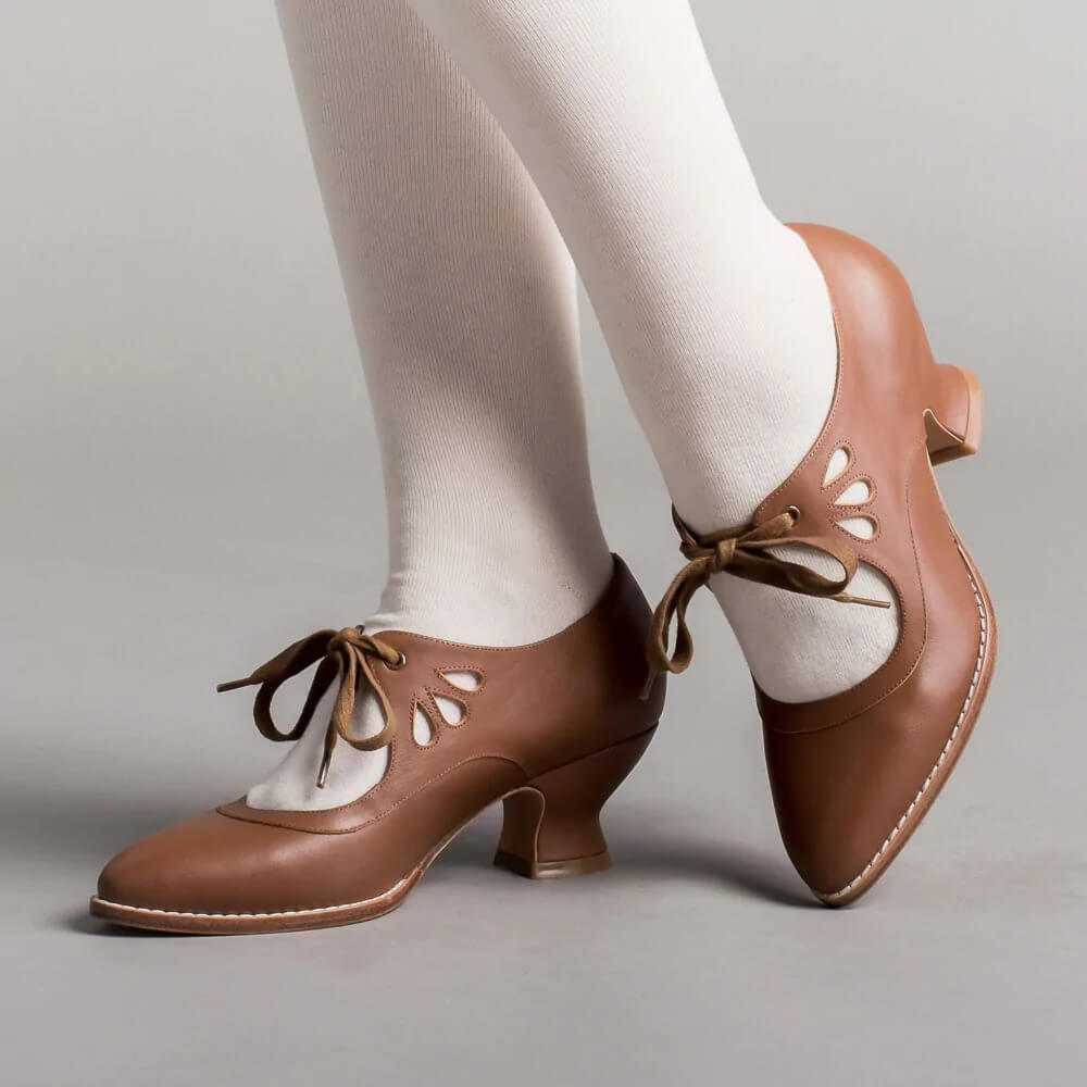 Women's Vintage Style Pumps with Ankle Strap | Mid Heel Shoes with a Cushioned Footbed | Size 5.5-9.5, 5 Colors