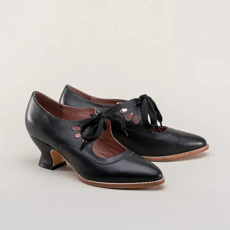 Women's Vintage Style Pumps with Ankle Strap | Mid Heel Shoes with a Cushioned Footbed | Size 5.5-9.5, 5 Colors