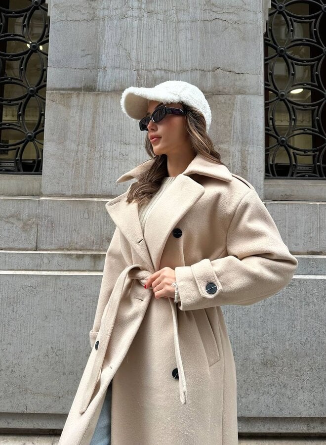 Women's Tailored Longline Coat | Classic Buttons, Refined Stitching, Room to Layer | Sizes S-2XL | 4 Colors