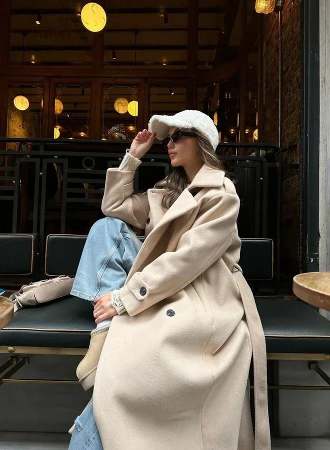 Women's Tailored Longline Coat | Classic Buttons, Refined Stitching, Room to Layer | Sizes S-2XL | 4 Colors