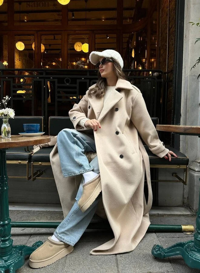Women's Tailored Longline Coat | Classic Buttons, Refined Stitching, Room to Layer | Sizes S-2XL | 4 Colors