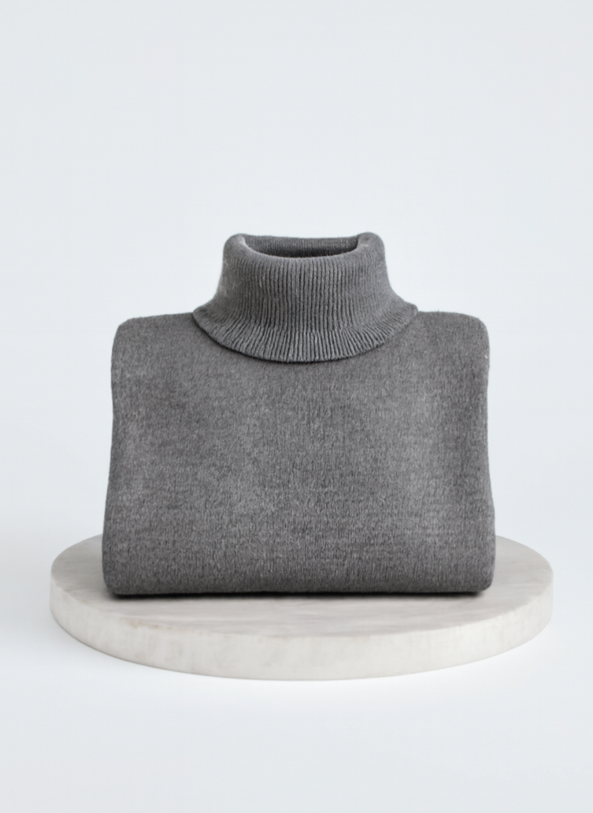 Women's Oversized Turtleneck Sweater | Asymmetric Hem, Ribbed Cuffs and Roll Neck for Fall | Size XS-3XL, 5 Colors