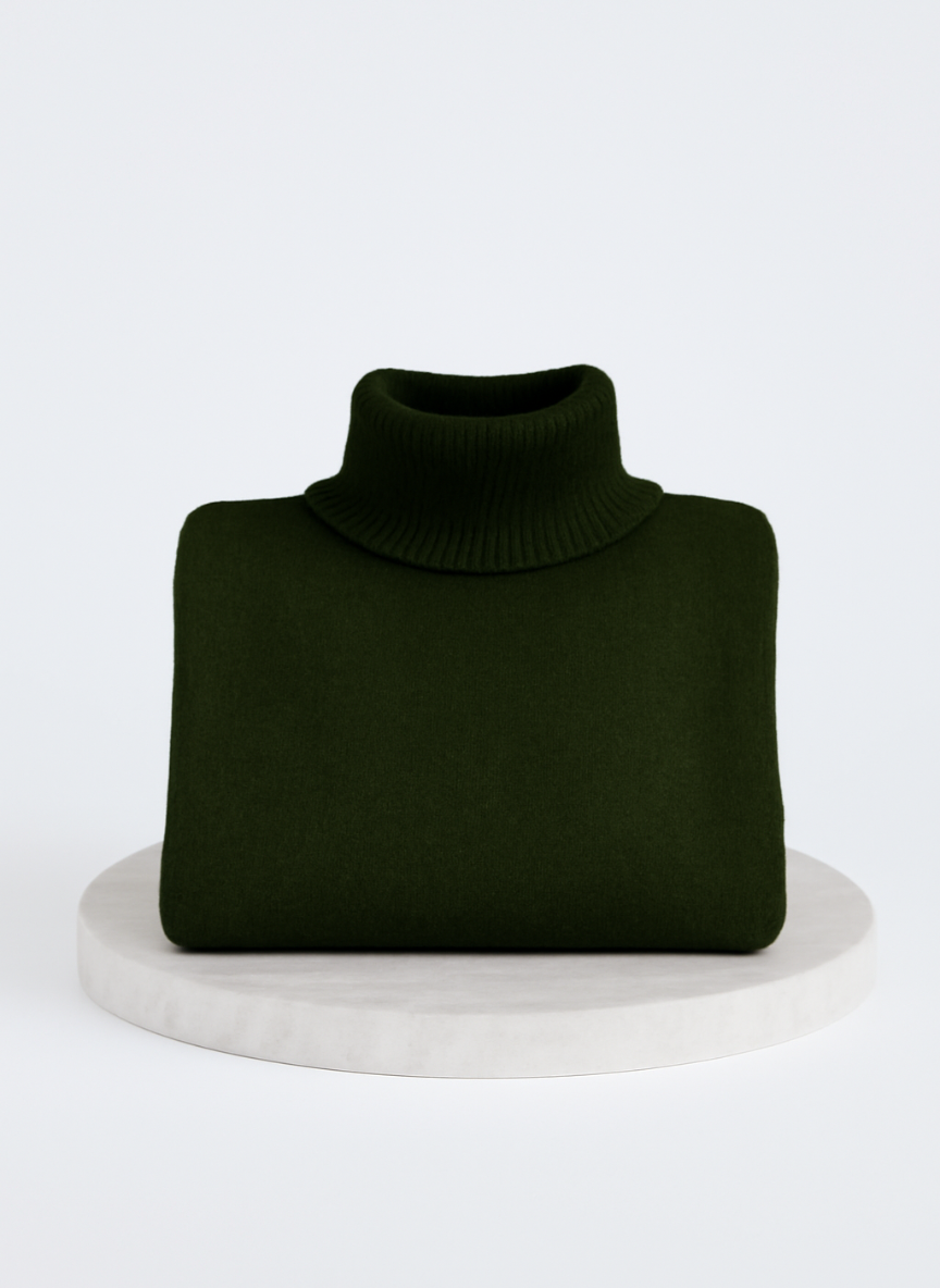 Women's Oversized Turtleneck Sweater | Asymmetric Hem, Ribbed Cuffs and Roll Neck for Fall | Size XS-3XL, 5 Colors