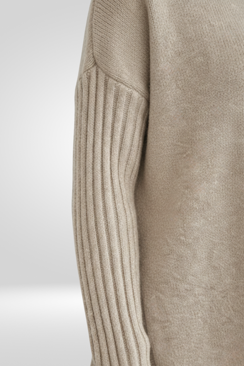 Women's Oversized Turtleneck Sweater | Asymmetric Hem, Ribbed Cuffs and Roll Neck for Fall | Size XS-3XL, 5 Colors