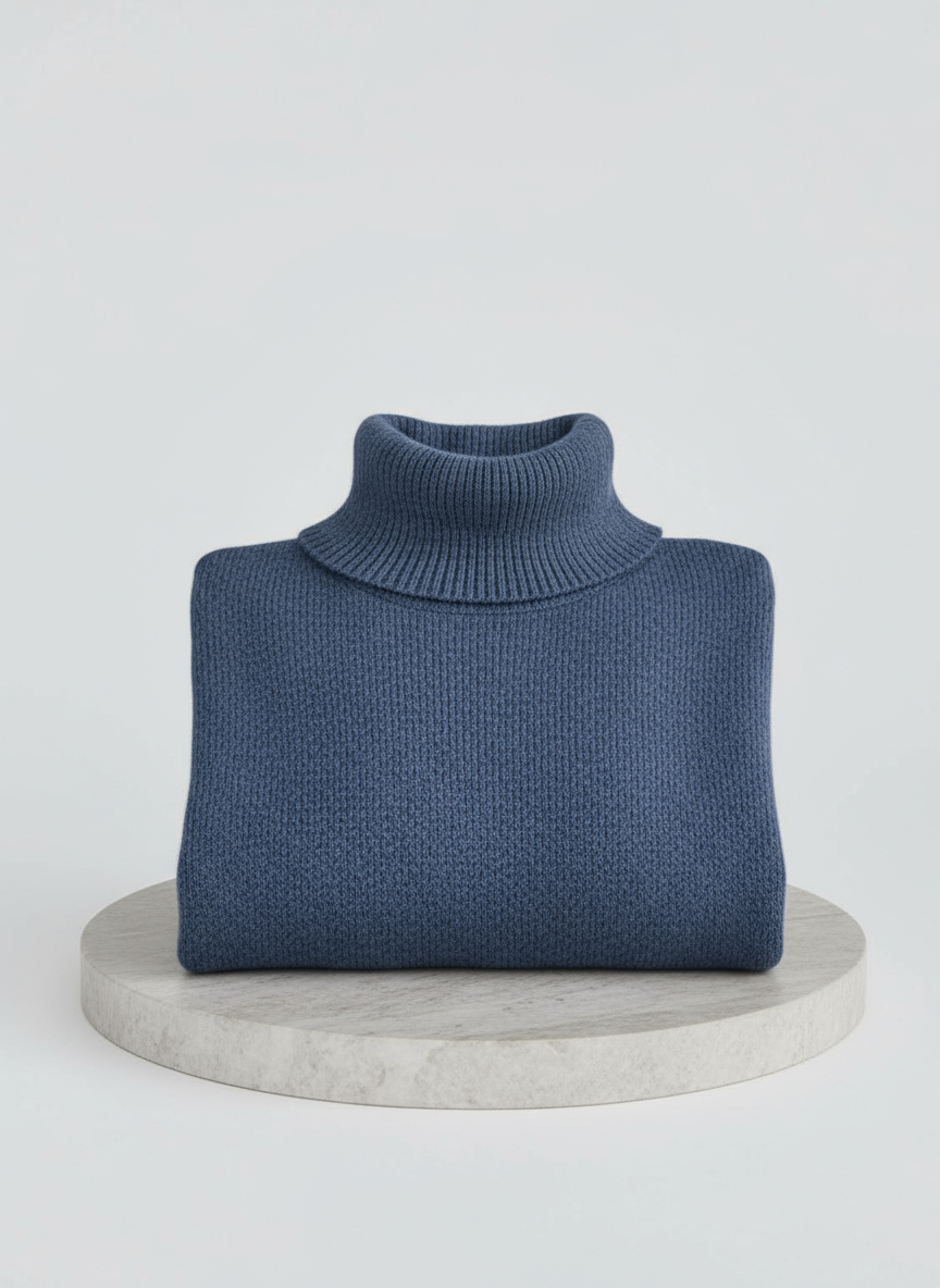 Women's Oversized Turtleneck Sweater | Asymmetric Hem, Ribbed Cuffs and Roll Neck for Fall | Size XS-3XL, 5 Colors