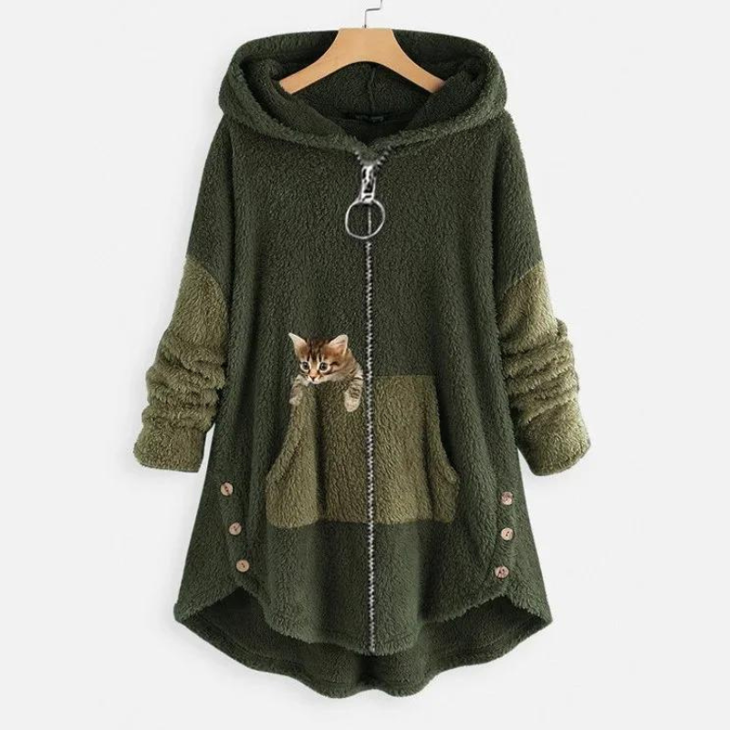 Women's Ultra Soft Plush Hoodie with Relaxed Fit | Warm Winter Sweatshirt for Shopping Days and Cozy Evenings | Size S-5XL