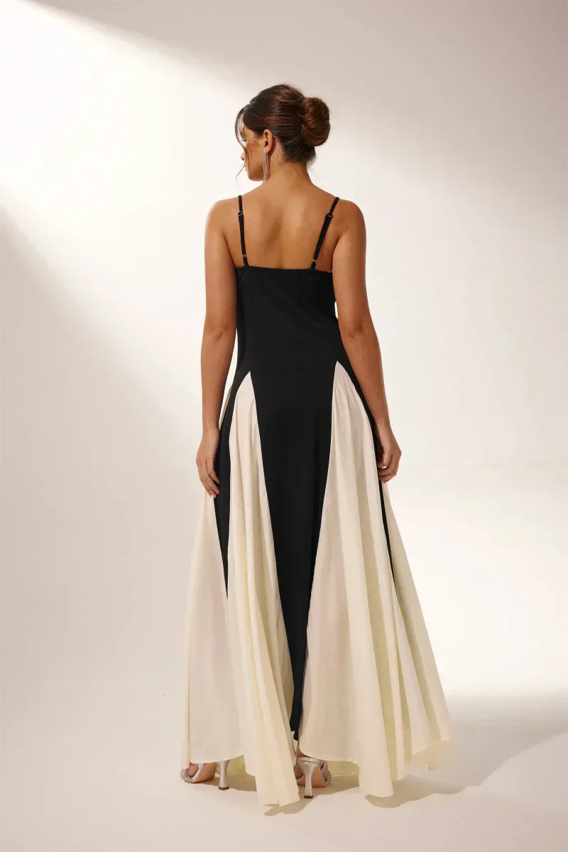 Elegant Maxi Dress with Draped Silhouette