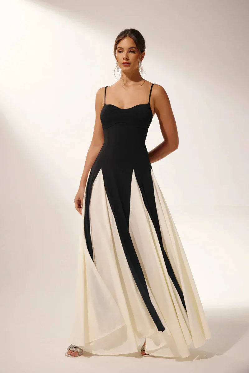 Elegant Maxi Dress with Draped Silhouette