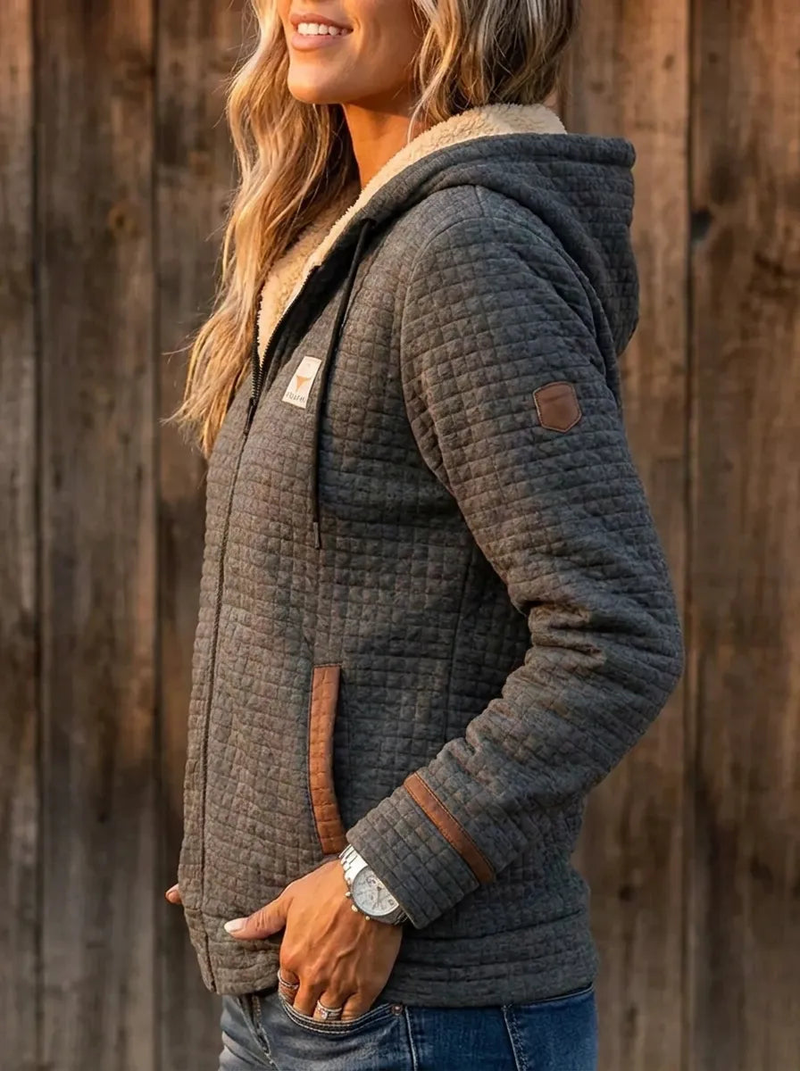 Women's Padded Fleece Winter Jacket with Warm Thermal Lining | Windproof Cut for Cold Days and Between Seasons | Size S-3XL