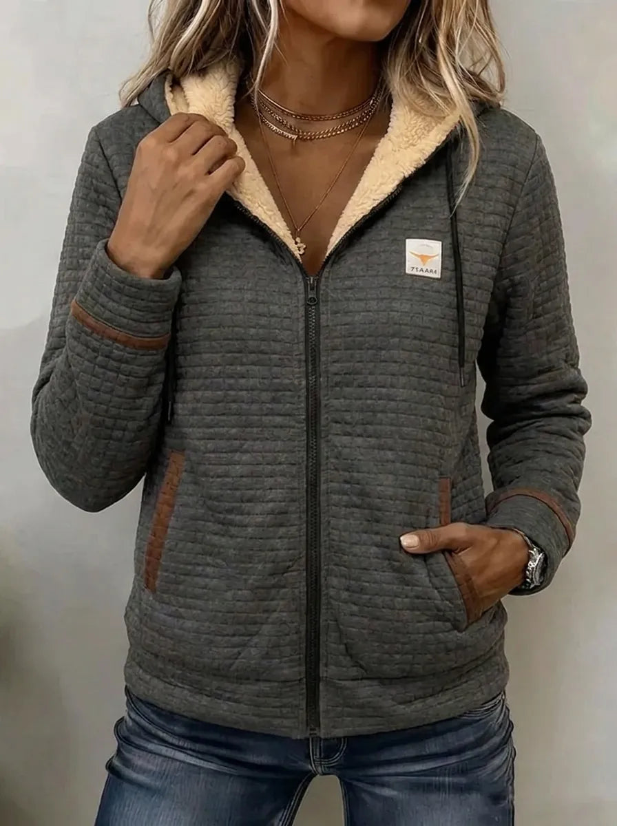 Women's Padded Fleece Winter Jacket with Warm Thermal Lining | Windproof Cut for Cold Days and Between Seasons | Size S-3XL
