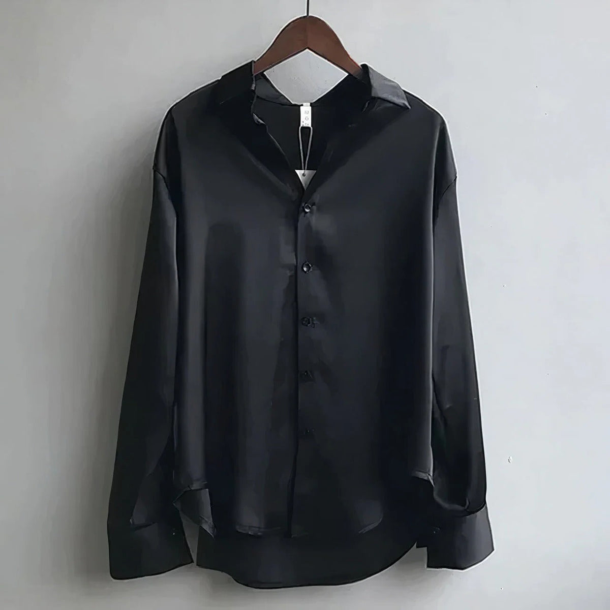 Women's Button Down Blouses with a Point Collar | Long Sleeve Top in Flowy Fabric | Size S-3XL, 4 Colors