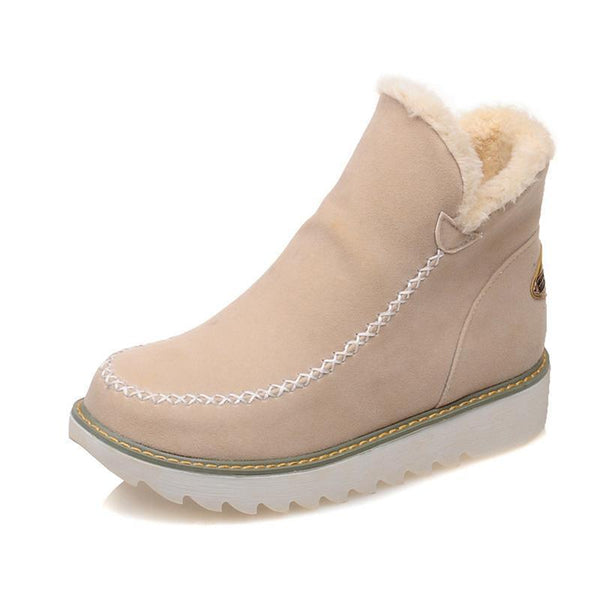 Women's Waterproof Snow Boots with Warm Padded Lining | Mid Calf Shaft, Cushioned Footbed | Size 5.5-12.5