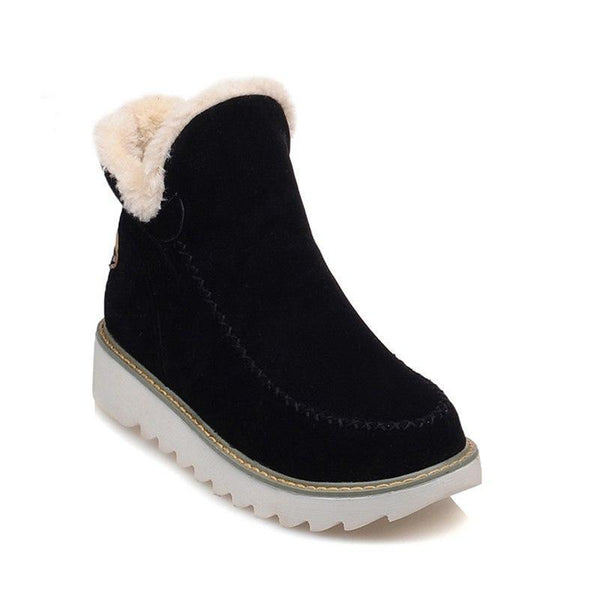 Women's Waterproof Snow Boots with Warm Padded Lining | Mid Calf Shaft, Cushioned Footbed | Size 5.5-12.5