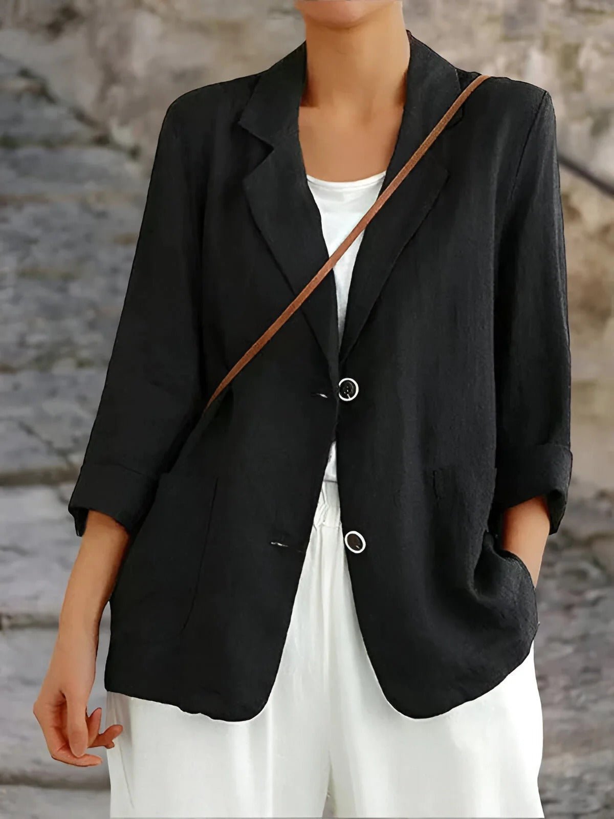 Women's Double-Breasted Tailored Blazer | Notched Lapels, Structured Shoulder, Defined Waist Fit | 4 Colors