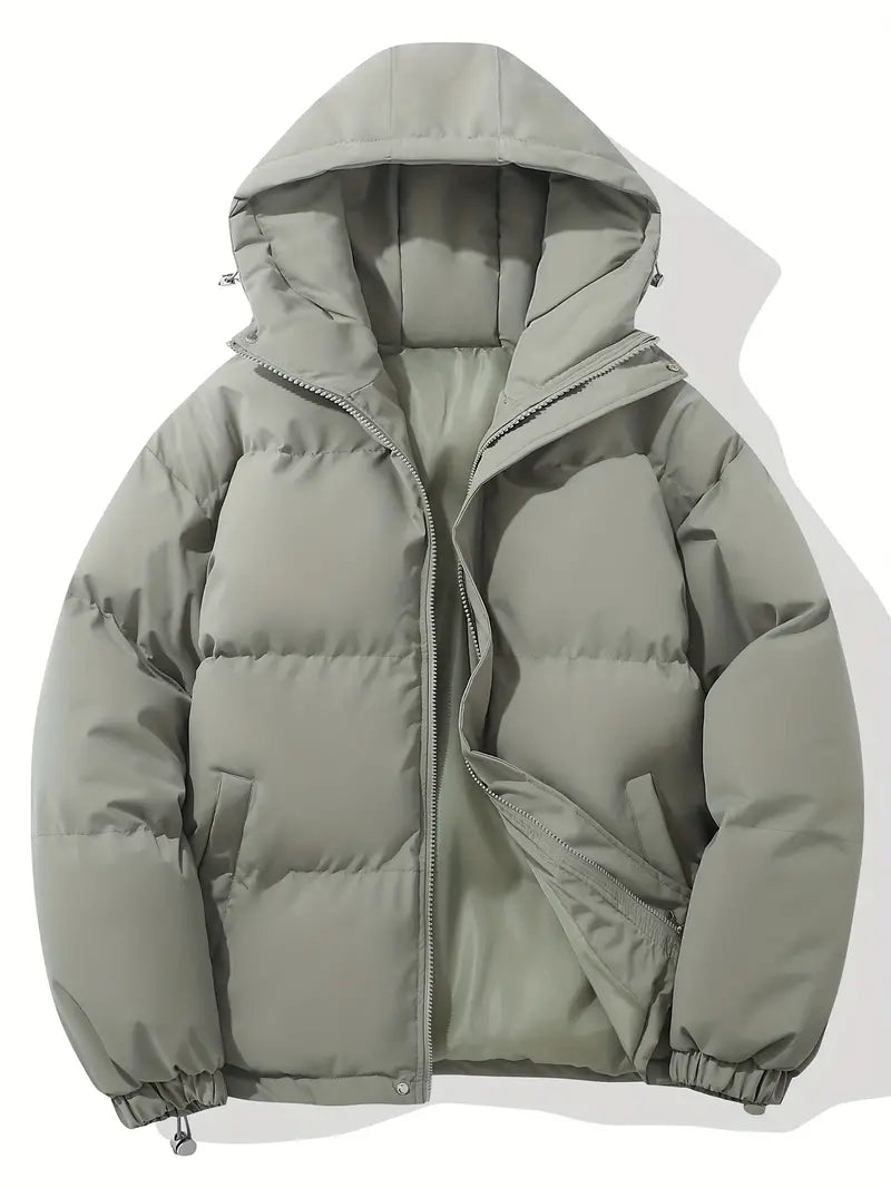 Women's Puffer Jacket with Quilted Panels and Hood | Zip Closure, Pockets, Side Pockets | For Winter | Size S-2XL