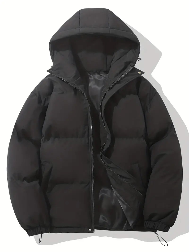Women's Puffer Jacket with Quilted Panels and Hood | Zip Closure, Pockets, Side Pockets | For Winter | Size S-2XL