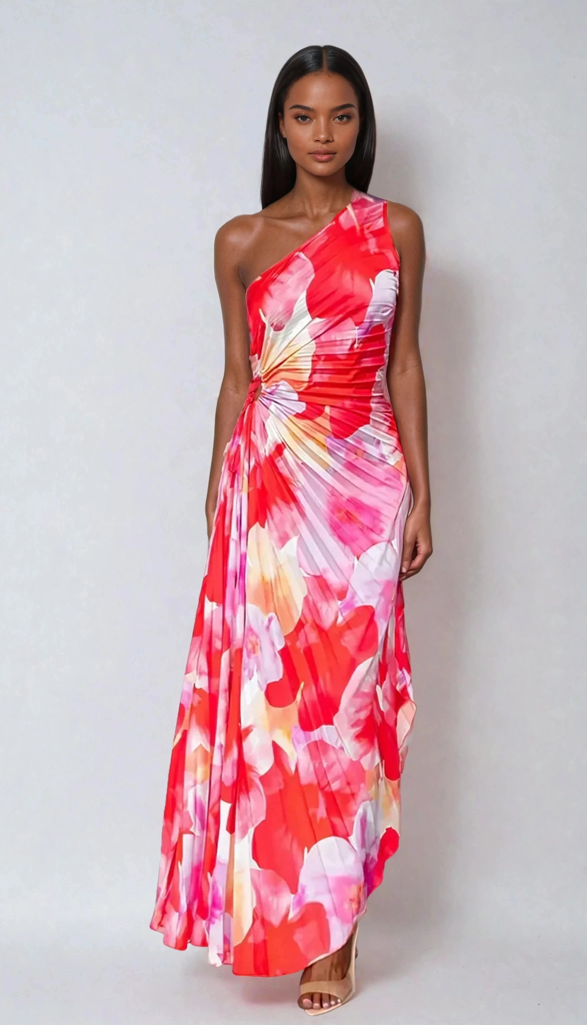 A-Line Summer Maxi Dress with Sleeveless Design