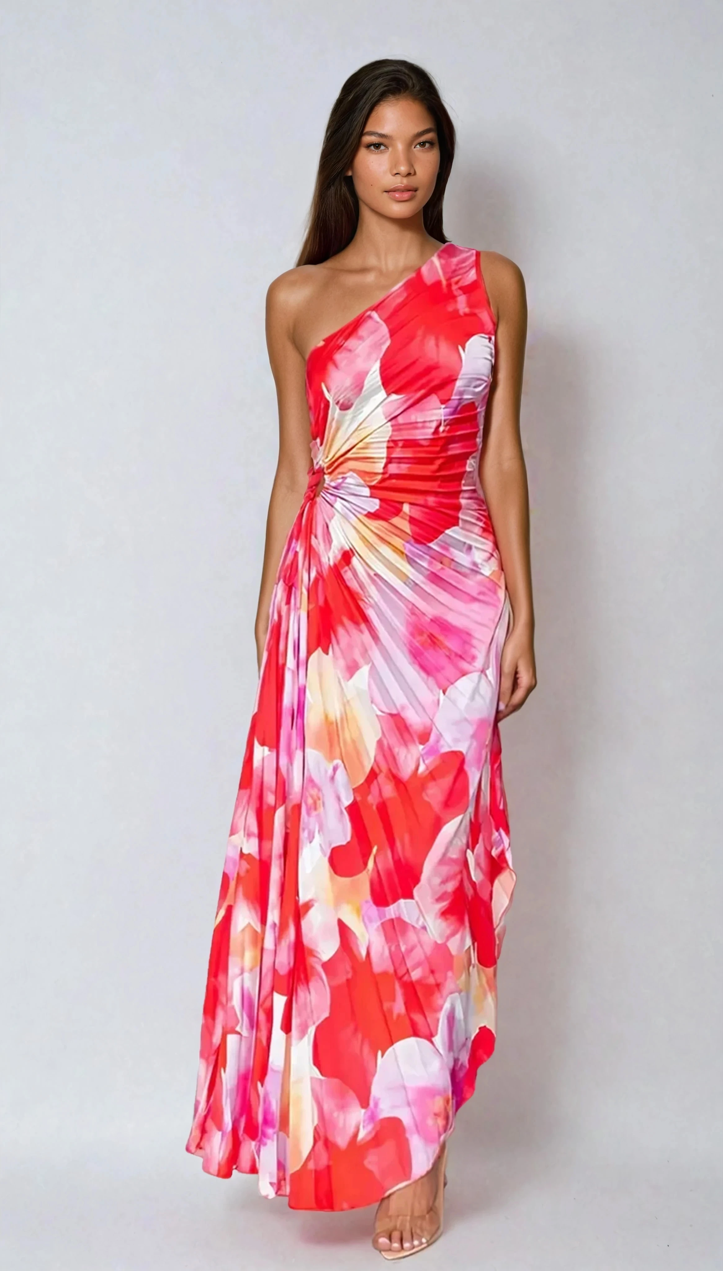 A-Line Summer Maxi Dress with Sleeveless Design