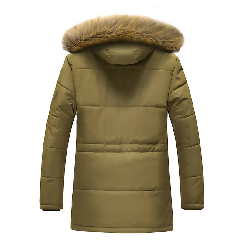 Men's Mens Parka with Breathable Fabric | For Winter | Size S-5XL | Black, Brown, Khaki