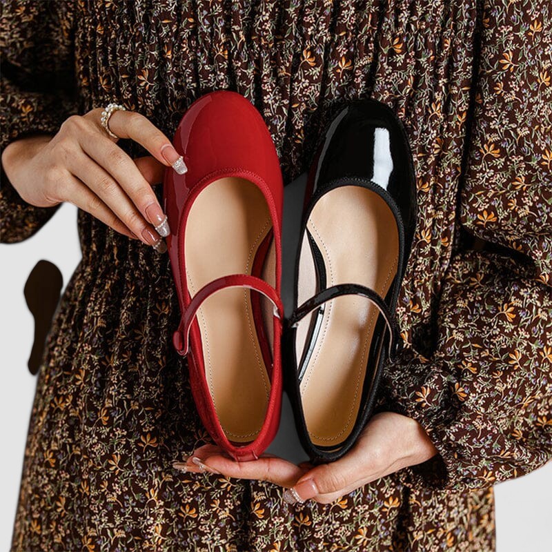 Women's Classic Dress Shoes with Padded Insole | Flexible Lightweight Build, Tapered Toe Line | Size 5.5-8, Black or Red